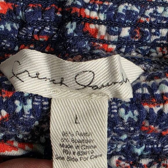 French Laundry Womens Boho Maxi Skirt Blue Orange L - Picture 4 of 6